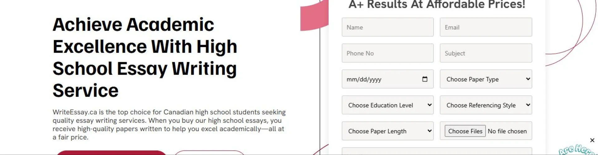 Write Essay Canada cover